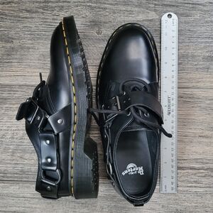 Dr. Martens Henree Polished Smooth Leather Buckle Shoes, Size UK 6